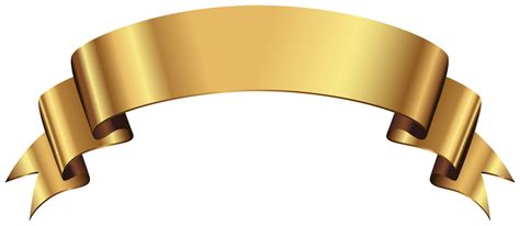 Golden ribbon 1197141 PNG