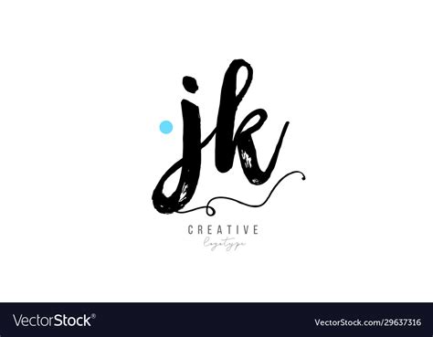 Jk j k vintage letter alphabet combination logo Vector Image