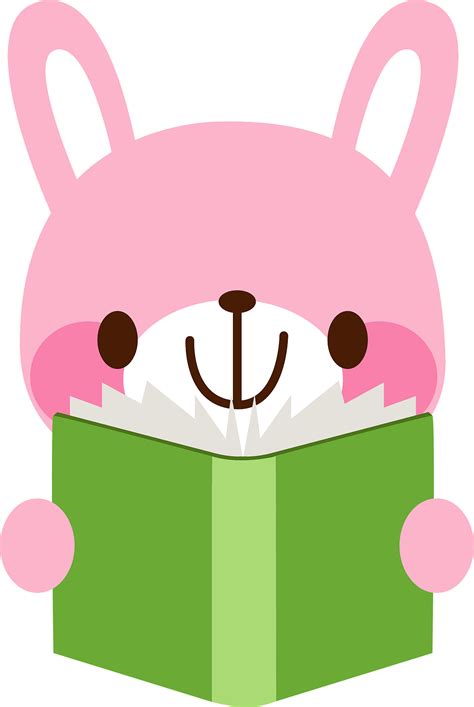 Bunny Reading School Book Clip Art - Bunny Reading School Book Image - Clip Art Library
