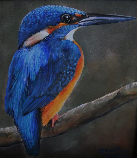 Wood Slice Art, Kingfisher, Birds Painting, Bird Art, Rustic Wood, Arts And Crafts, Choco, Art ...