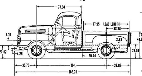 1949 Ford f1 frame dimensions