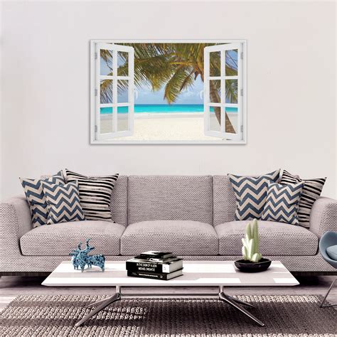 "Palm Beach Window View" Premium Canvas - GearDen