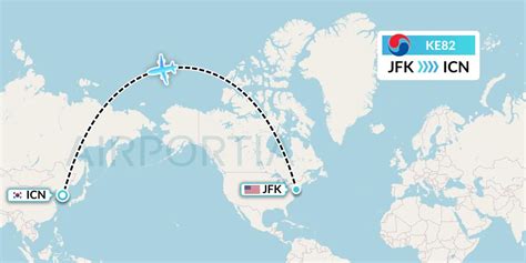 KE82 Flight Status Korean Air: New York to Seoul (KAL82)