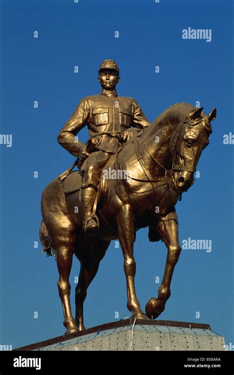 Statue of General Aung San, Pyay (Prome), Myanmar (Burma Stock Photo ...