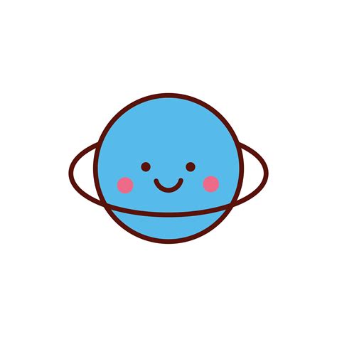 cute saturn planet kawaii comic character icon 2571064 Vector Art at Vecteezy