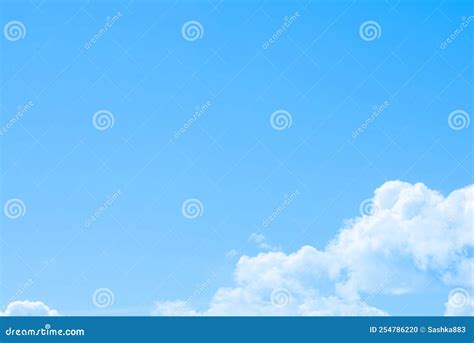 White Fluffy Clouds on the Blue Sky. Stock Photo - Image of wide, pure ...