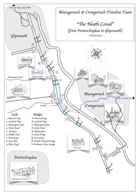 Schematic Map of the Neath Canal | Blaengwrach and Cwmgwrach Timeline ...