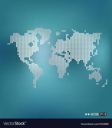 Dotted world map Royalty Free Vector Image - VectorStock