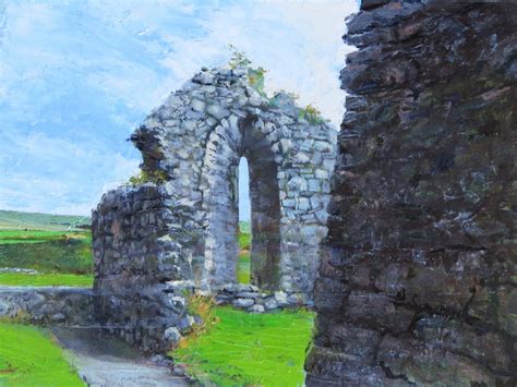 MAUREEN VEZINA OIL PAINTER: Stone Church Ruins - County Clare, Ireland