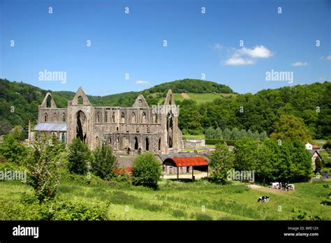 Tintern, Wales. The ruins of an ancient yet magnificent abbey, the ...