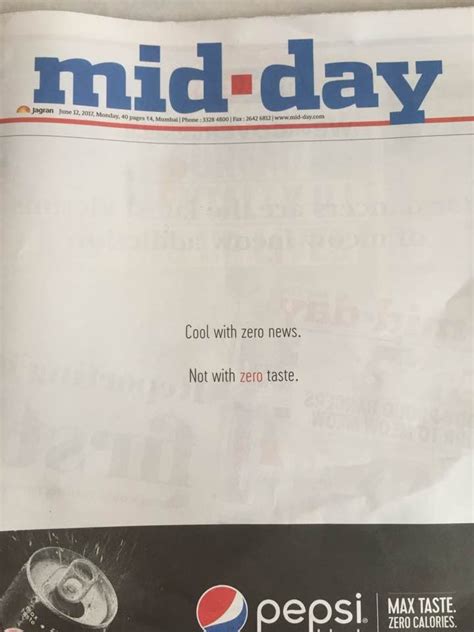 Newspaper Mid-Day Gets Slammed For Ad That Says It’s ‘Cool With Zero ...