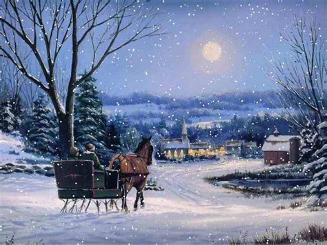 Sleigh Ride Painting at PaintingValley.com | Explore collection of ...