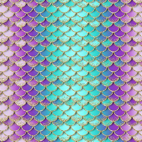 Glitter Mermaid Scales Photography Backdrops Kids Birthday | Etsy