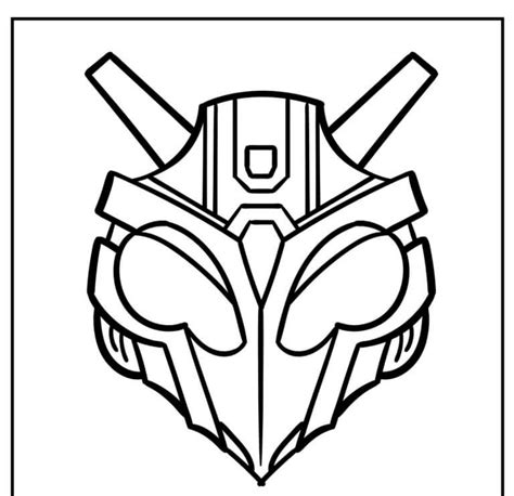 Bumblebee Mask coloring page - Download, Print or Color Online for Free