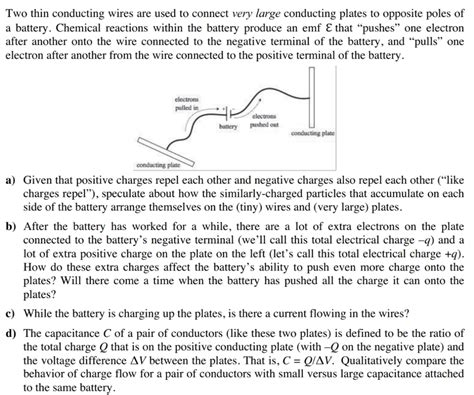 Solved Two thin conducting wires are used to connect very | Chegg.com