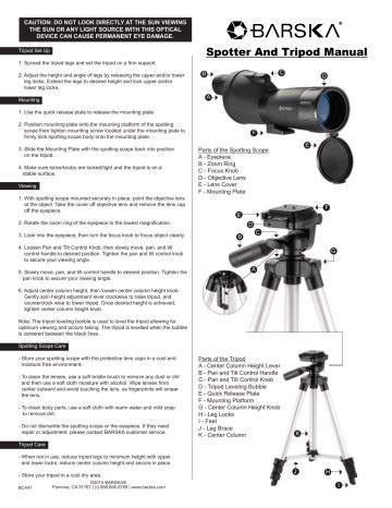 Barska CO12272 Spotting Scope Owner Manual | Manualzz