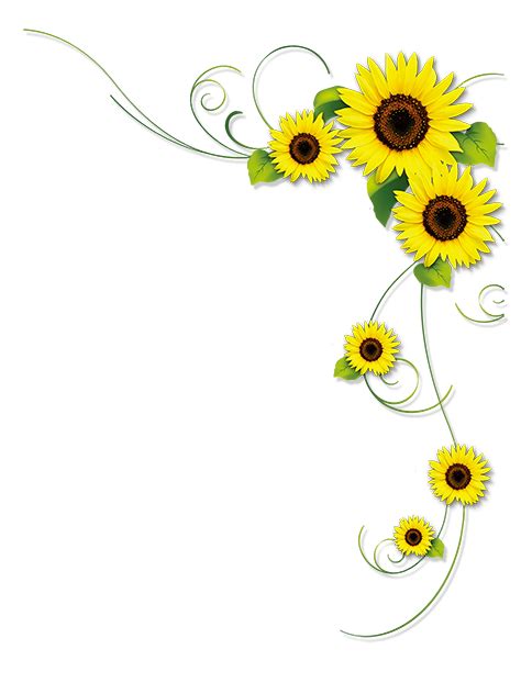 Free 158 Sunflower Border Clipart Free SVG PNG EPS DXF File