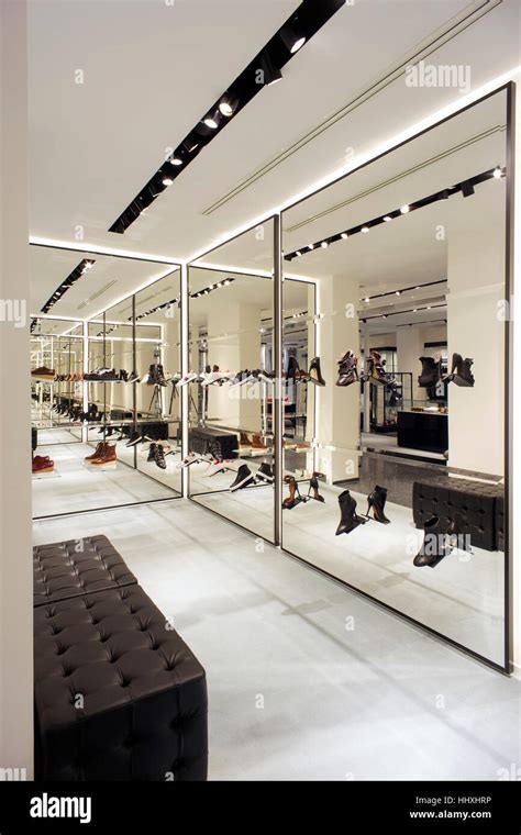 Interior of a contemporary luxury fashion store Stock Photo - Alamy