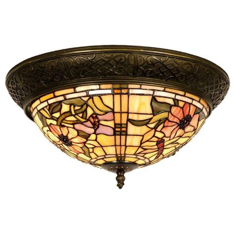 Tiffany Ceiling Lights | Pavot Flush Ceiling Light– Tiffany Lighting Direct