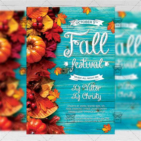 Fall Festival Flyer - Seasonal A5 Template | ExclsiveFlyer | Free and Premium PSD Templates