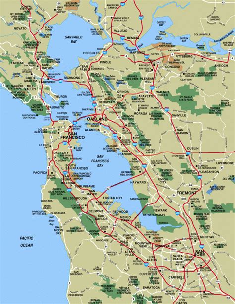 Bay Area Map California | : Bay Area Map - San Francisco Bay Area Map ...