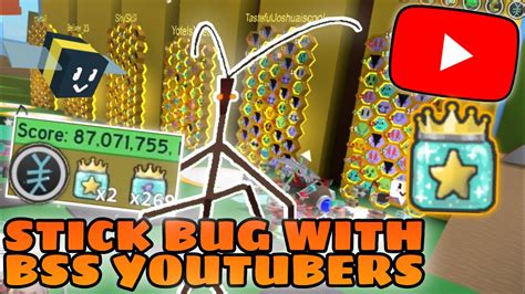 Doing stick bug with BSS youtubers! | Bee Swarm Simulator - YouTube