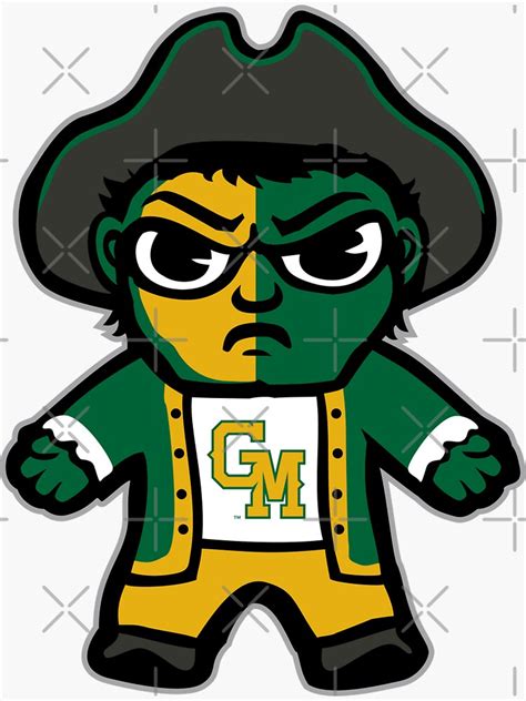 "George Mason Mascot" Sticker by tyler27m | Redbubble