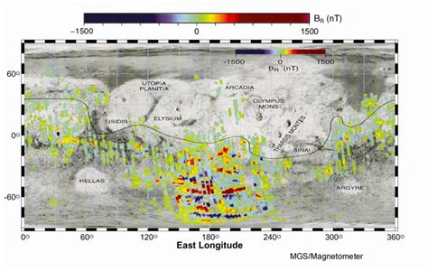 Magnetic map of Mars | The Planetary Society