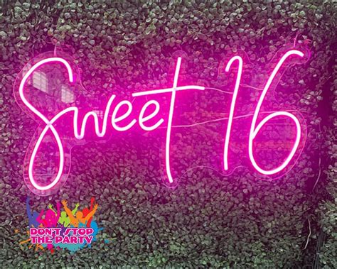 Neon Sign - Sweet 16 - Pink | Don't Stop The Party Hire Group