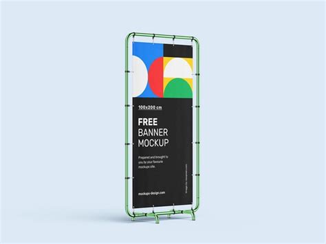 Vertical Standing Banner Mockup Set | Free PSD Templates