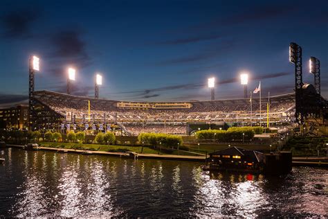 PNC Park at Night Photograph by Tim Fitzwater - Pixels