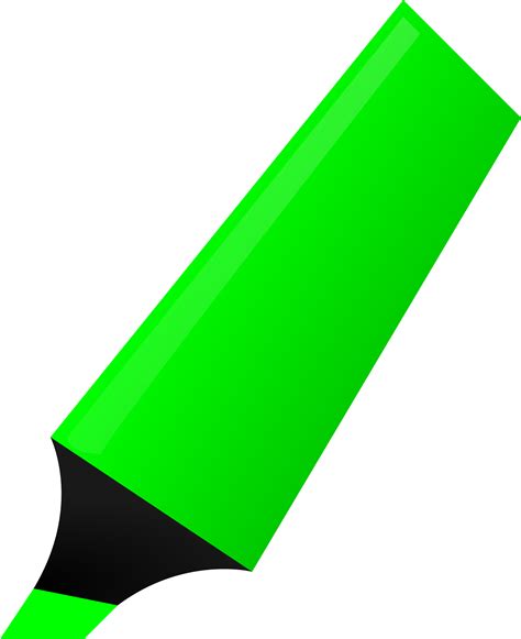 Clipart - Green Highlighter