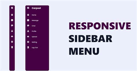 Responsive Sidebar Menu Using HTML CSS And JavaScript - Responsive ...