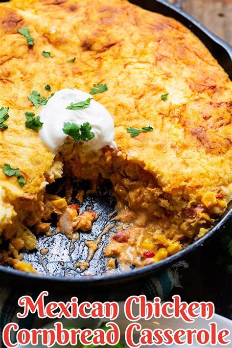 Mexican Chicken Cornbread Casserole - Spicy Southern Kitchen