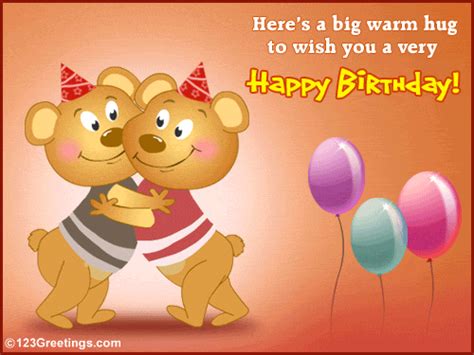 Birthday Hug! Free For Best Friends eCards, Greeting Cards | 123 Greetings