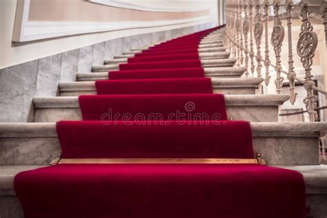 Stairs Covered With Red Carpet Stock Image - Image of fame, cinema: 7586573