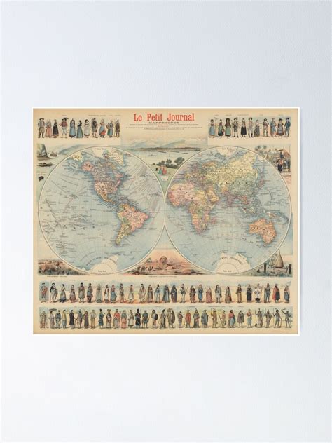 "Old Map of the World in 1880." Poster by ganje | Redbubble