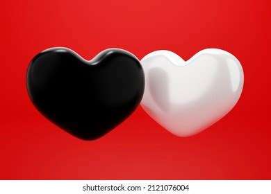 3d Icon Black White Hearts On Stock Illustration 2121076004 | Shutterstock