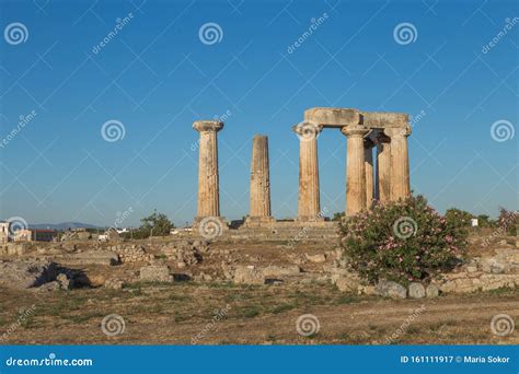 Corinth, Greece 29 July 2019. Ancient Corinth in Greece. a Beautiful Historic Destination ...
