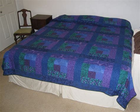 Ocean Blue Green Purple King size Quilt