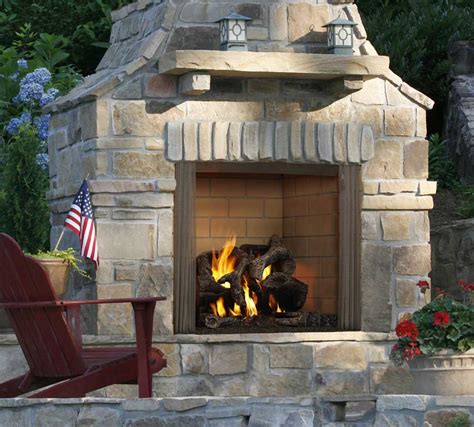 Outdoor Lifestyles Castlewood Outdoor Wood Burning Fireplace - Outdoor Fireplaces