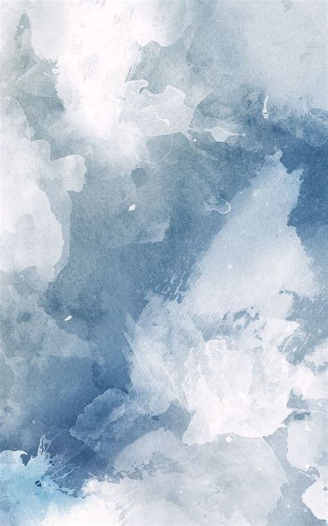 White & Blue Watercolour Wallpaper Mural | Hovia UK | Blue watercolor wallpaper, Painting ...