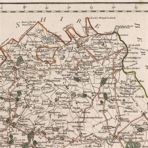 Old Wiltshire Map 1787 Antique English County Map of - Etsy UK