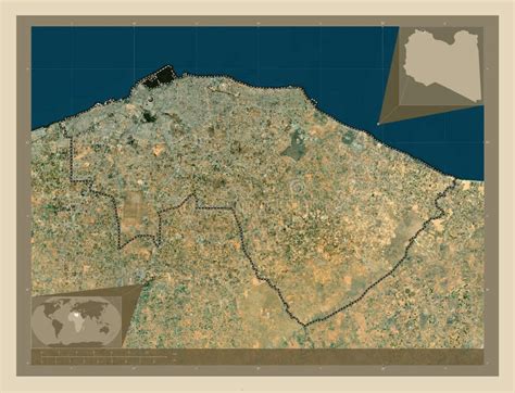 Tripoli, Libya. High-res Satellite. Capital Stock Illustration - Illustration of contour ...