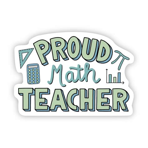 Proud Math Teacher in 2021 | Teacher stickers, Math teacher, Math