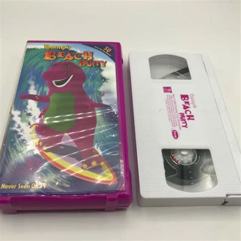 BARNEY THE DINOSAUR Beach Party VHS VIDEO Tape Barney & Friends Sing Along Songs $16.22 ...