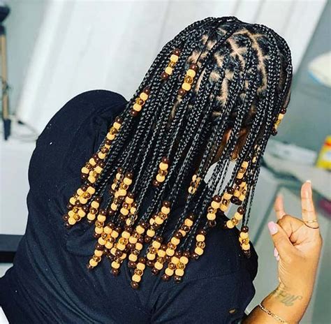 Large Knotless Braids With Beads / Jumbo knotless braids dearra inspired.