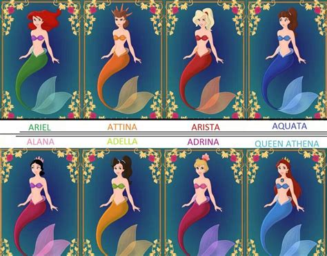 Mermaids | The little mermaid sisters, Disney little mermaids, Disney princess movies