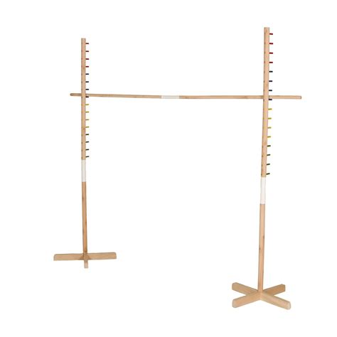 Wooden Limbo Set, 5' Feet Tall - Colored Limbo Stick with Self-Standing Base - Fun for All Ages ...