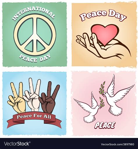 Day peace posters Royalty Free Vector Image - VectorStock